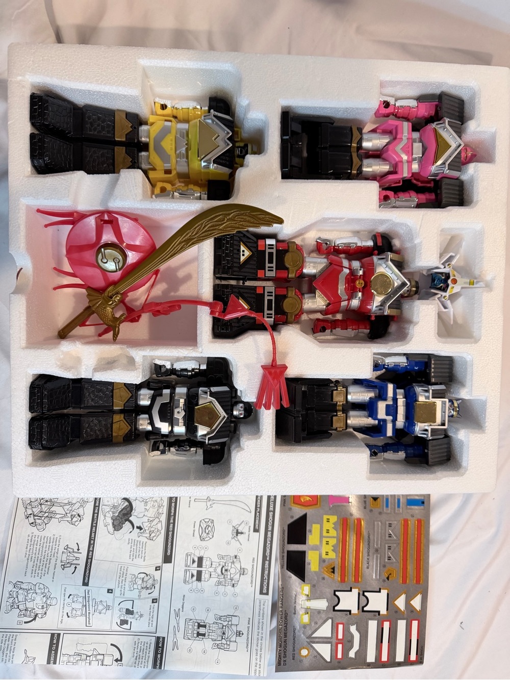 Power Ranger Megazord Deluxe Shogun Toy - Red Blue Pink Gold Black - Picture 3 of 14